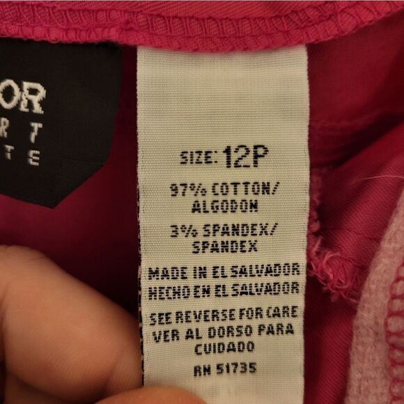 Sag Harbor Sport petite hot pink wide leg pants - Picture 6 of 7